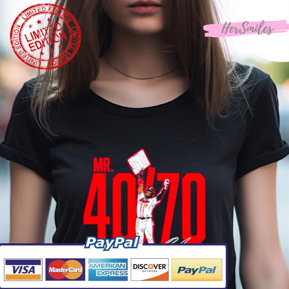 Ronald Acuña Jr Mr. 40 70 Signature Shirt Ronald Acuña Jr Mr. 40 70 Signature Shirt