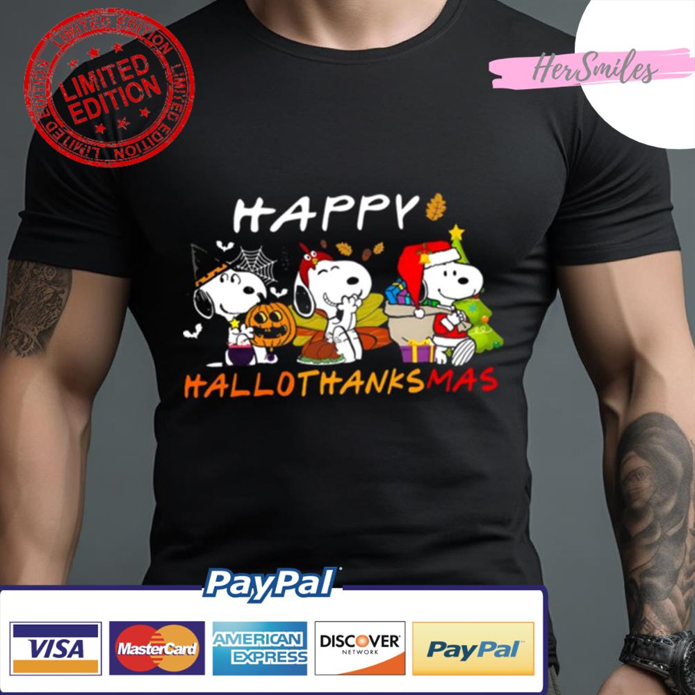 Snoopy Happy Hallothanksmas Shirt