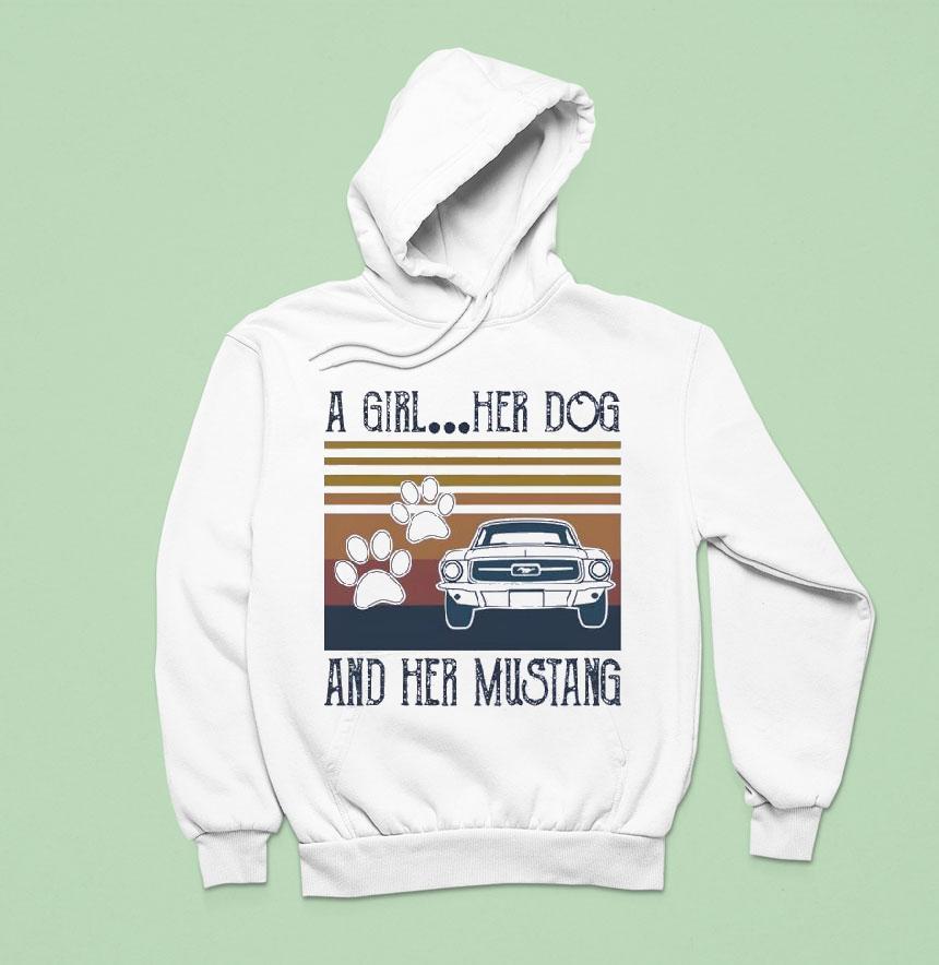 A Girl Her Dog And Her Mustang Vintage Shirt A Girl Her Dog And Her Mustang Vintage Shirt
