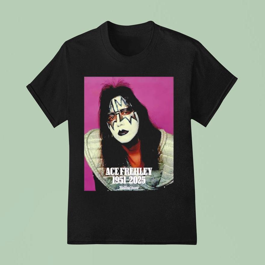 Ace Frehley The Wild Spaceman Of Kiss 1951-2025 Tribute Photo Shirt