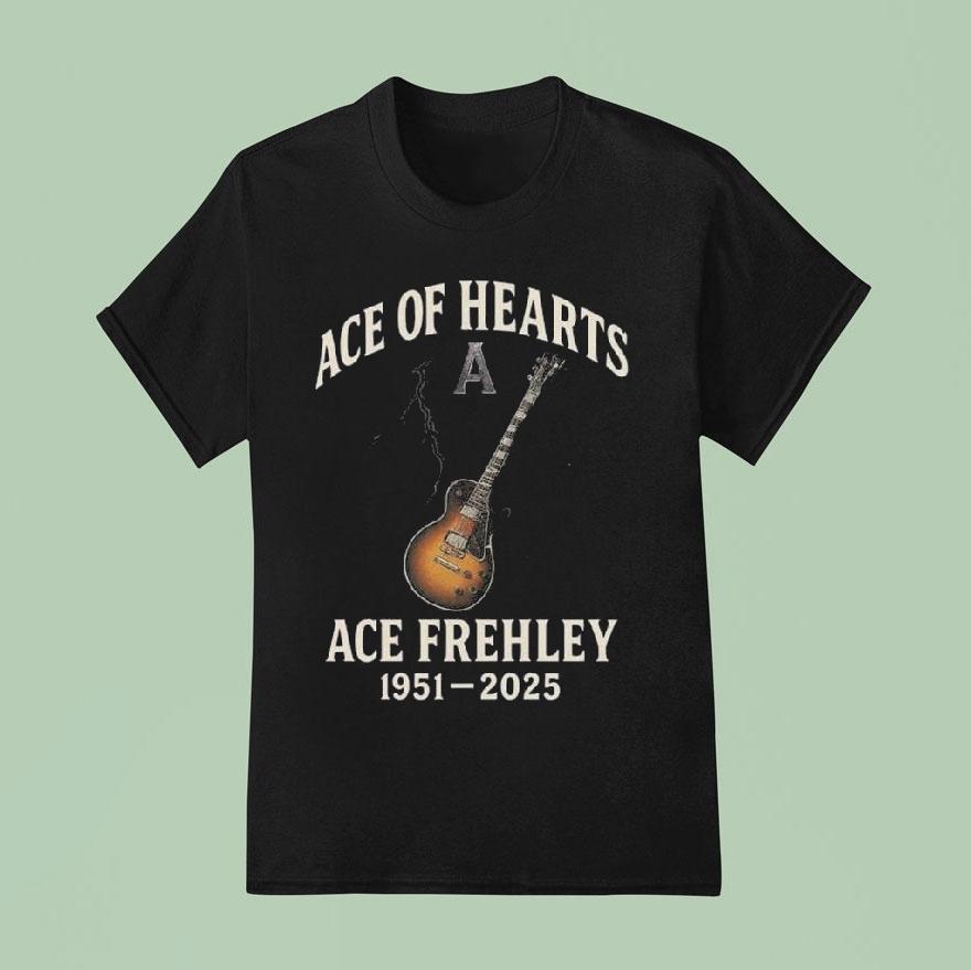 Ace Of Hearts Ace Frehley 1951-2025 Shirt
