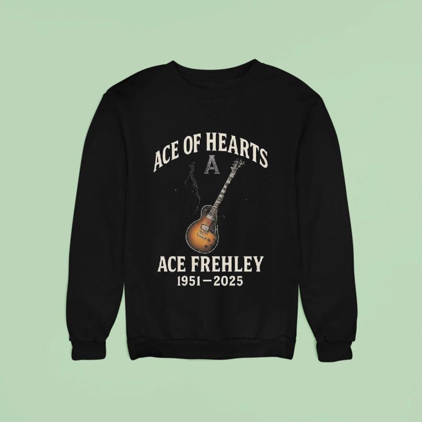 Ace Of Hearts Ace Frehley 1951-2025 Shirt Ace Of Hearts Ace Frehley 1951-2025 Shirt