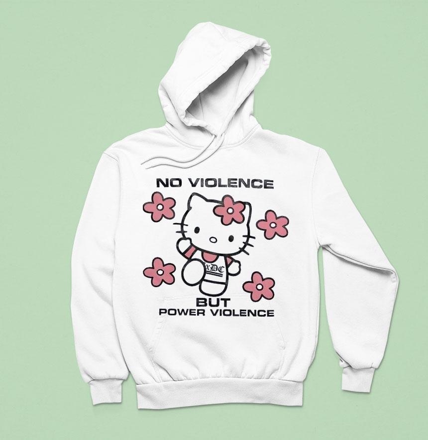 Acxdc Hello Kitty No Violence But Power Violence Shirt Acxdc Hello Kitty No Violence But Power Violence Shirt