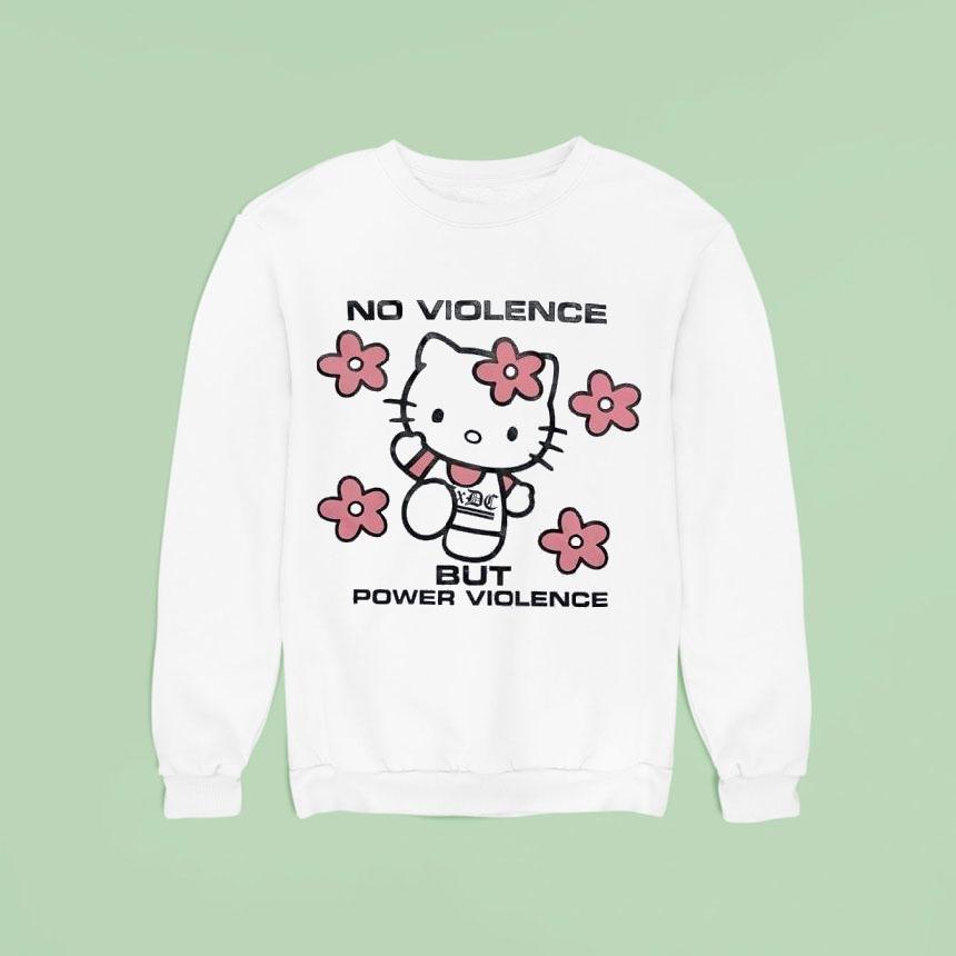 Acxdc Hello Kitty No Violence But Power Violence Shirt Acxdc Hello Kitty No Violence But Power Violence Shirt