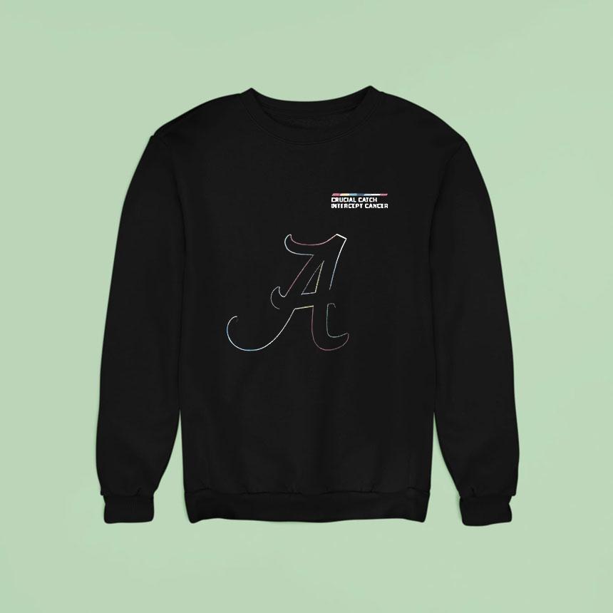 Alabama Crimson Tide Crucial Catch Intercept Cancer Logo Shirt Alabama Crimson Tide Crucial Catch Intercept Cancer Logo Shirt