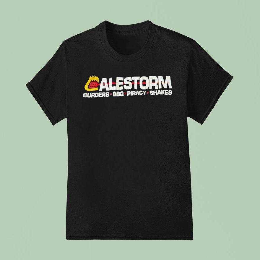 Alestorm Burgers Bbq Piracy Shakes Shirt