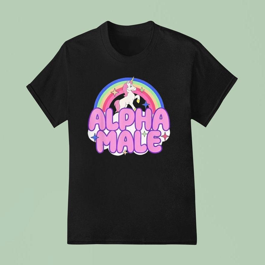 Alpha Male Unicorn Rainbow Shirt