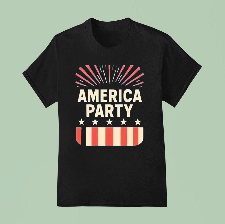 America Party Patriotic Usa Firework Shirt