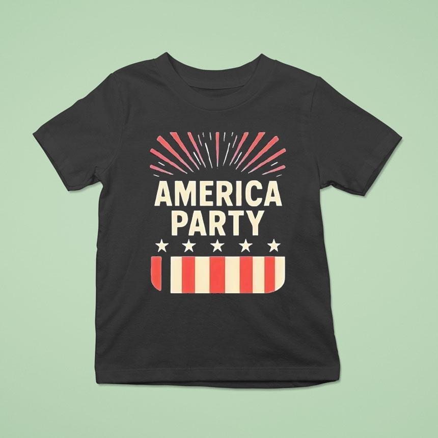 America Party Patriotic Usa Firework Shirt