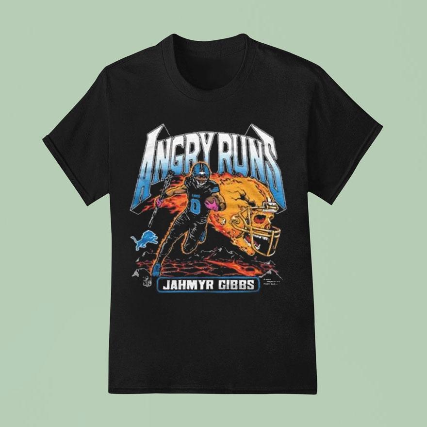 Angry Runs 2025 Lions Jahmyr Gibbs Shirt