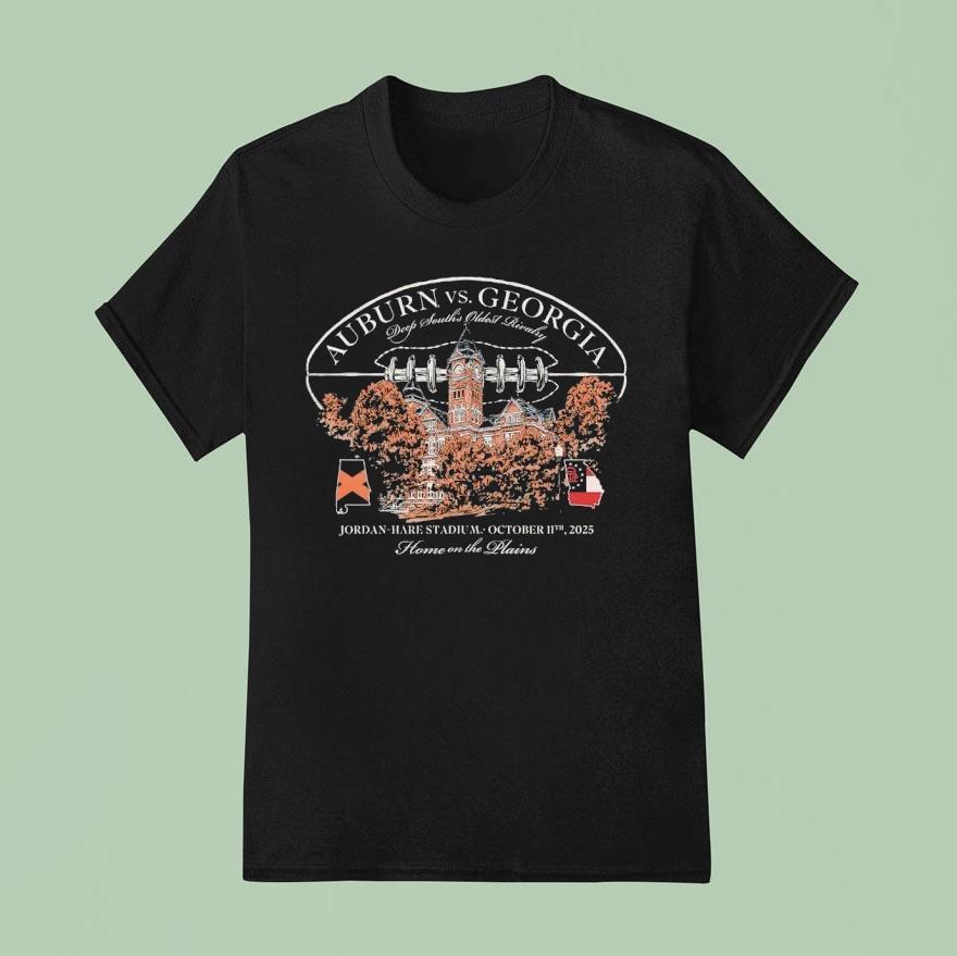 Auburn Tigers Vs Georgia Bulldogs Deep South’s Oldest Rivalry Jordan-hare Stadium 2025 Shirt