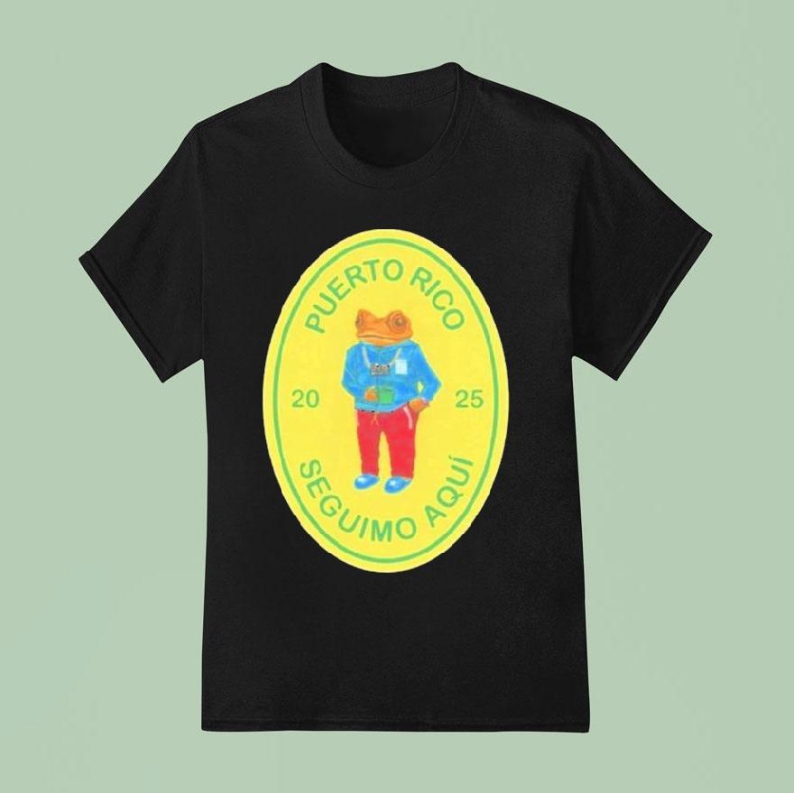 Bad Bunny Deb Tirar Ms Fotos Concho 2025 Frog Shirt