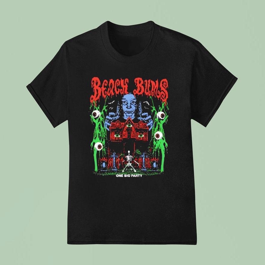 Beach Bums One Big Party Haunted 2025 Shirt