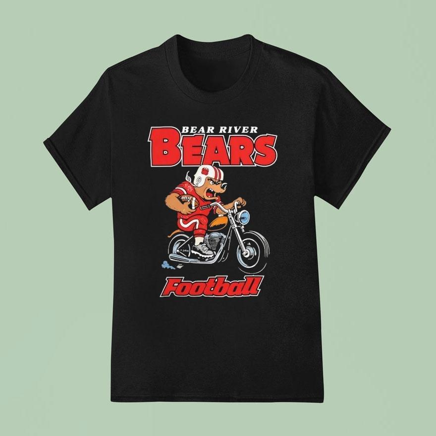 Bear River Bears Football Mascot Riding Motorcycle Shirt
