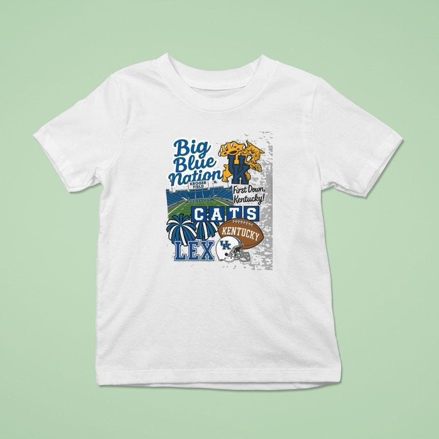 Big Blue Nation First Down Kentucky Cats Shirt
