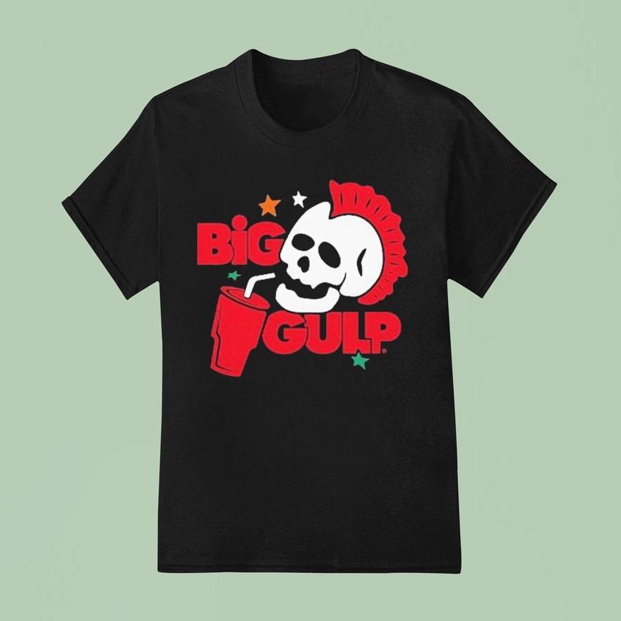 Big Gulp Mohawk Skull Shirt