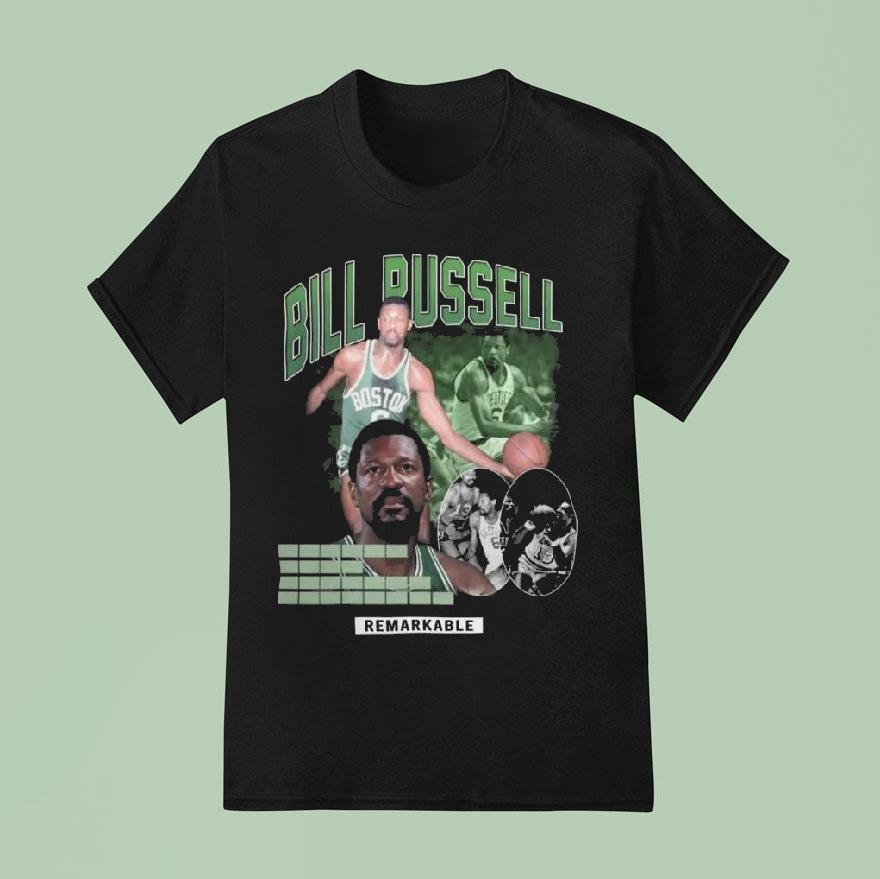Bill Russell Boston Celtics Player Remarkable Graphic 2025 Shirt