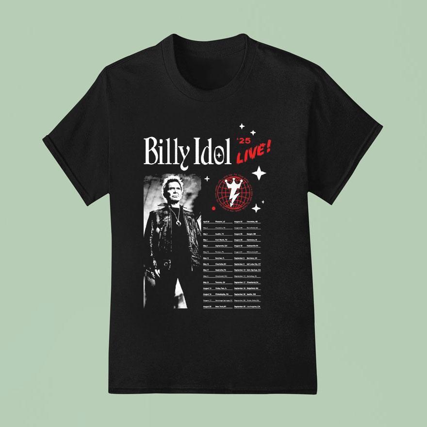 Billy Idol Live ’25 Tour Shirt