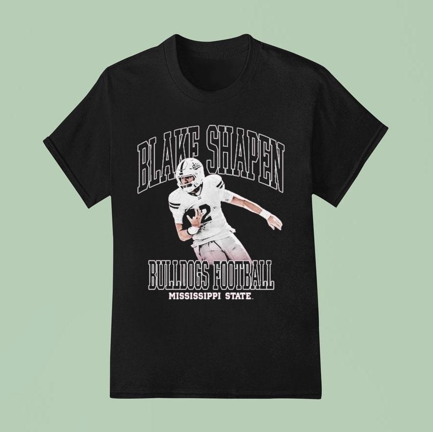 Blake Shapen Mississippi State Bulldogs Illustrated Player Shirt