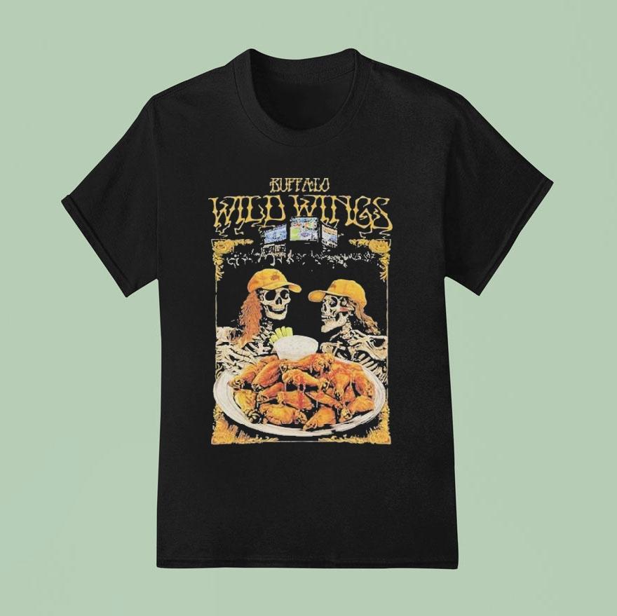 Buffalo Wild Wings Grateful Dead Lot Skeleton Shirt