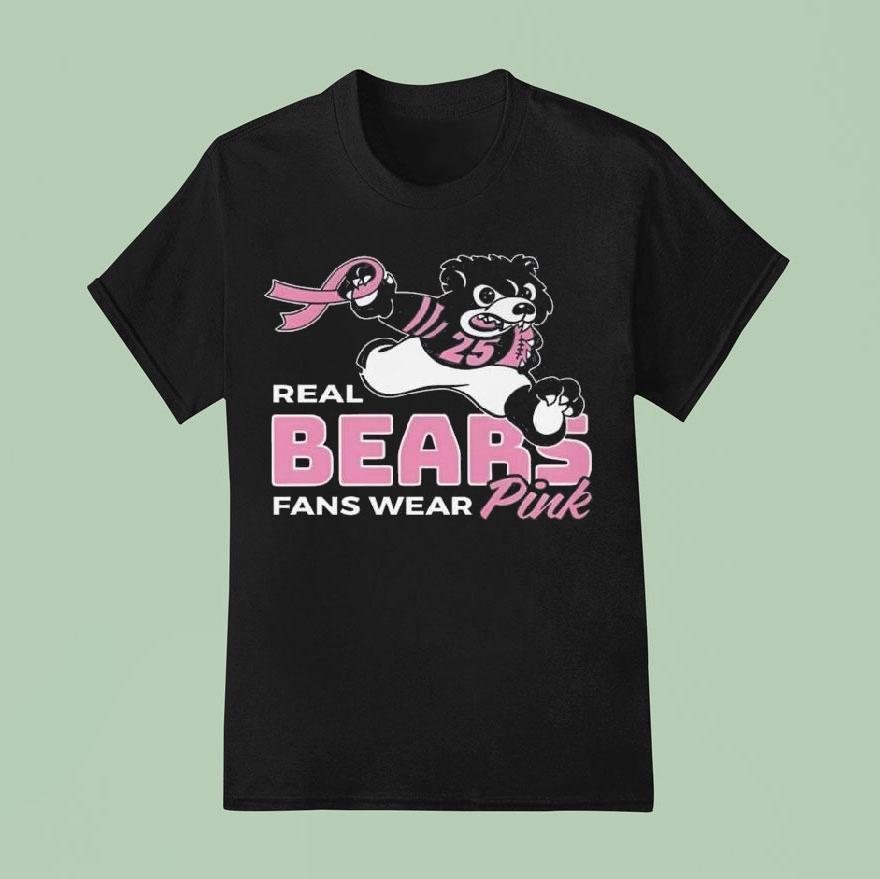 Caleb Williams Real Bears Fans Wear Pink Shirt