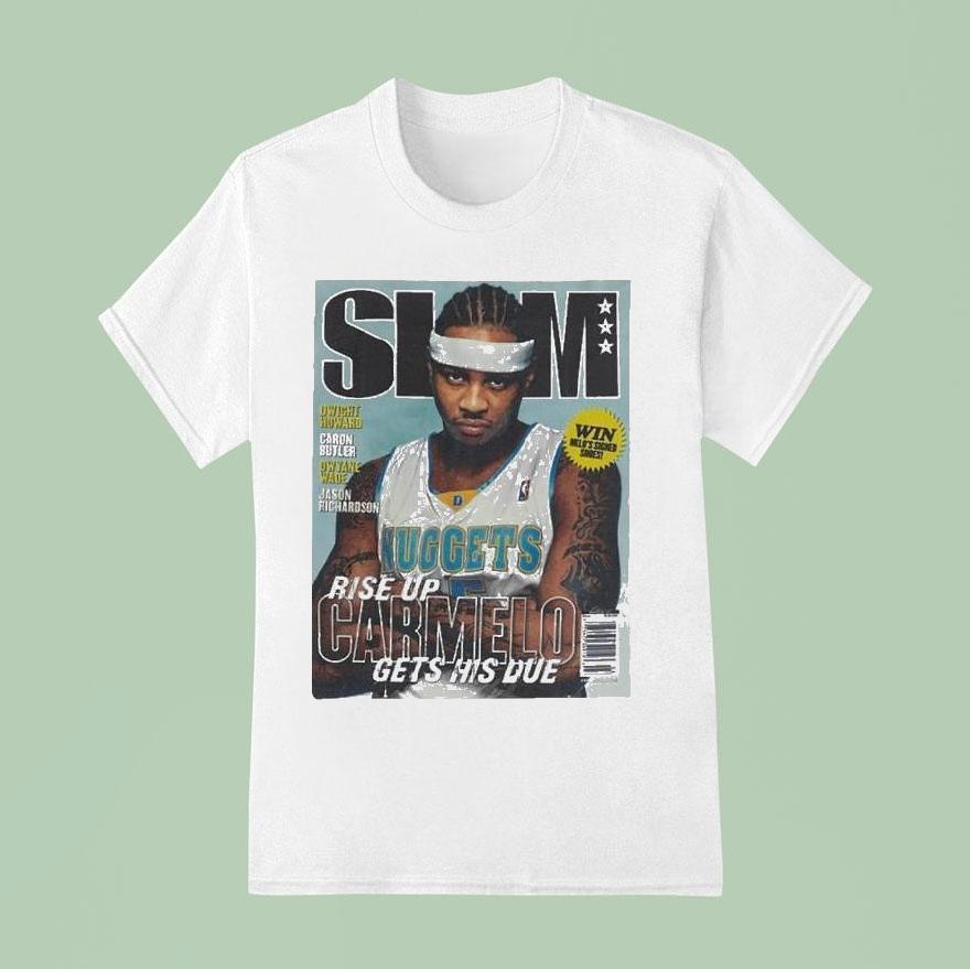 Carmelo Anthony Rise Up Gets His Due Slam Cover Shirt