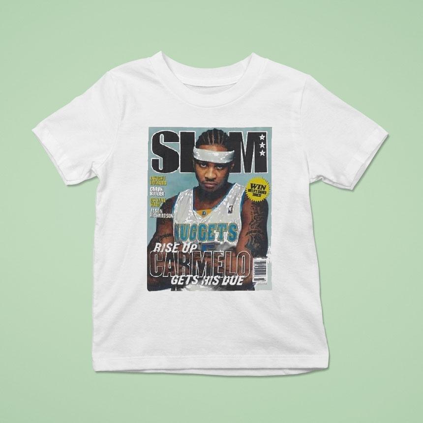 Carmelo Anthony Rise Up Gets His Due Slam Cover Shirt