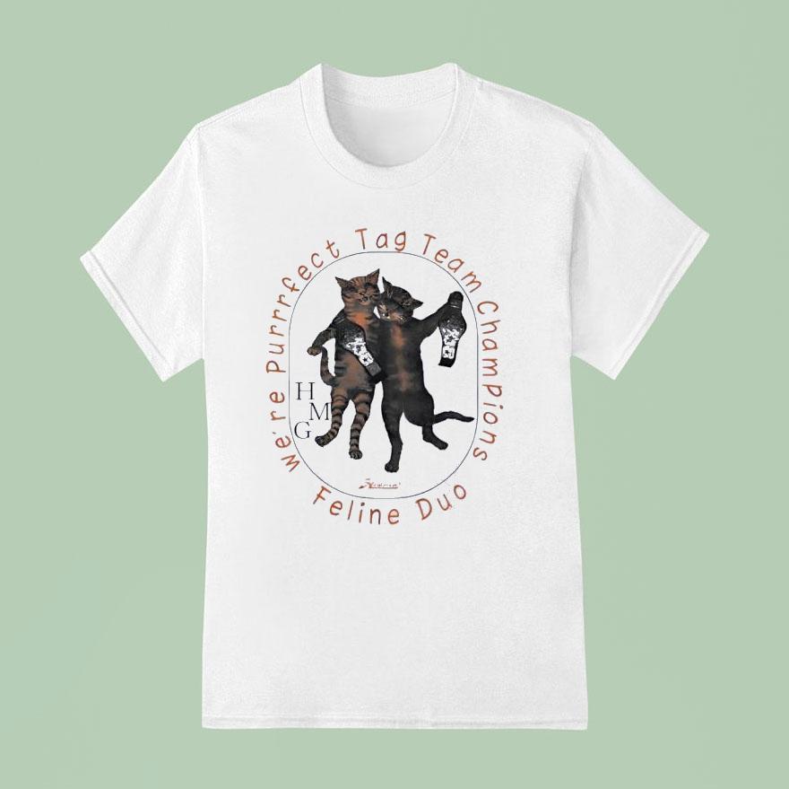 Cats We’re Purrrfact Tag Team Champions Shirt