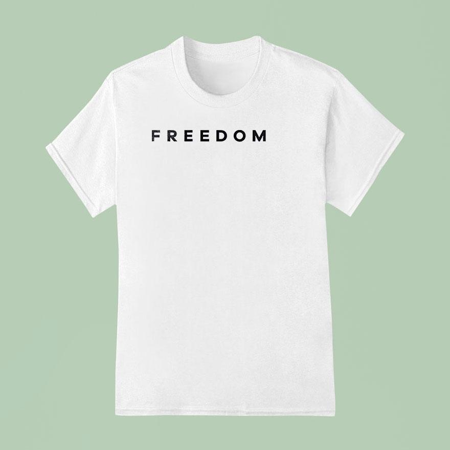 Charlie Kirk Freedom Live Free Text Shirt