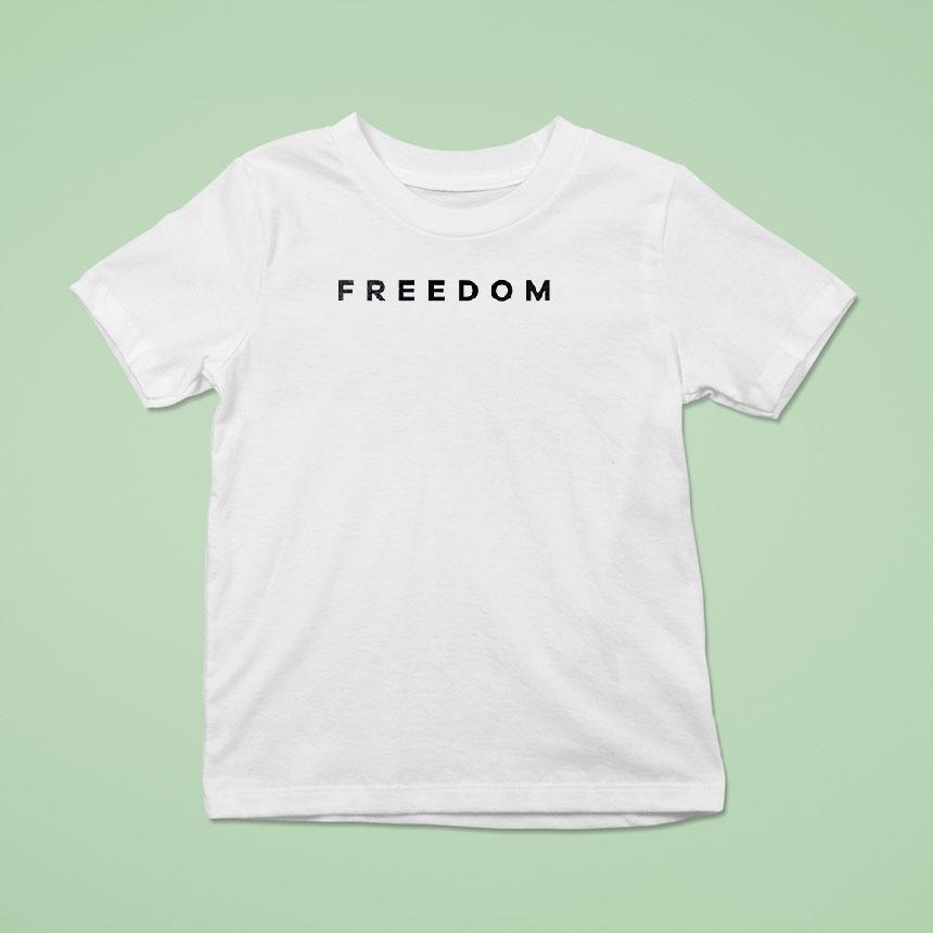 Charlie Kirk Freedom Live Free Text Shirt