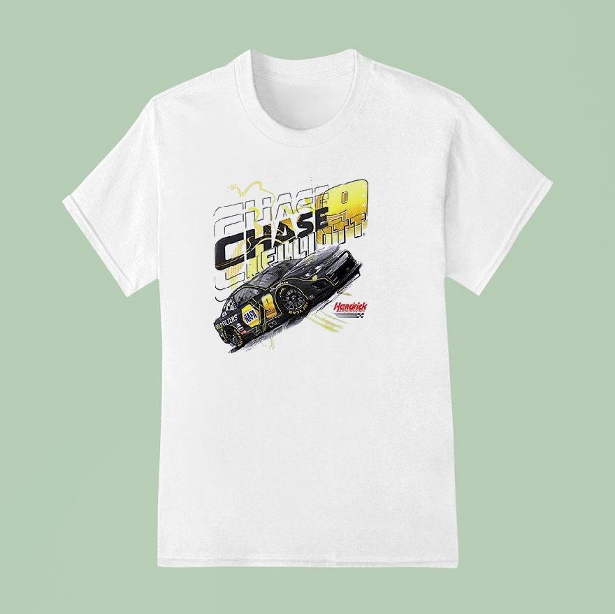 Chase Elliott Hendrick Motorsports Team Collection Napa Gold Signature Shirt