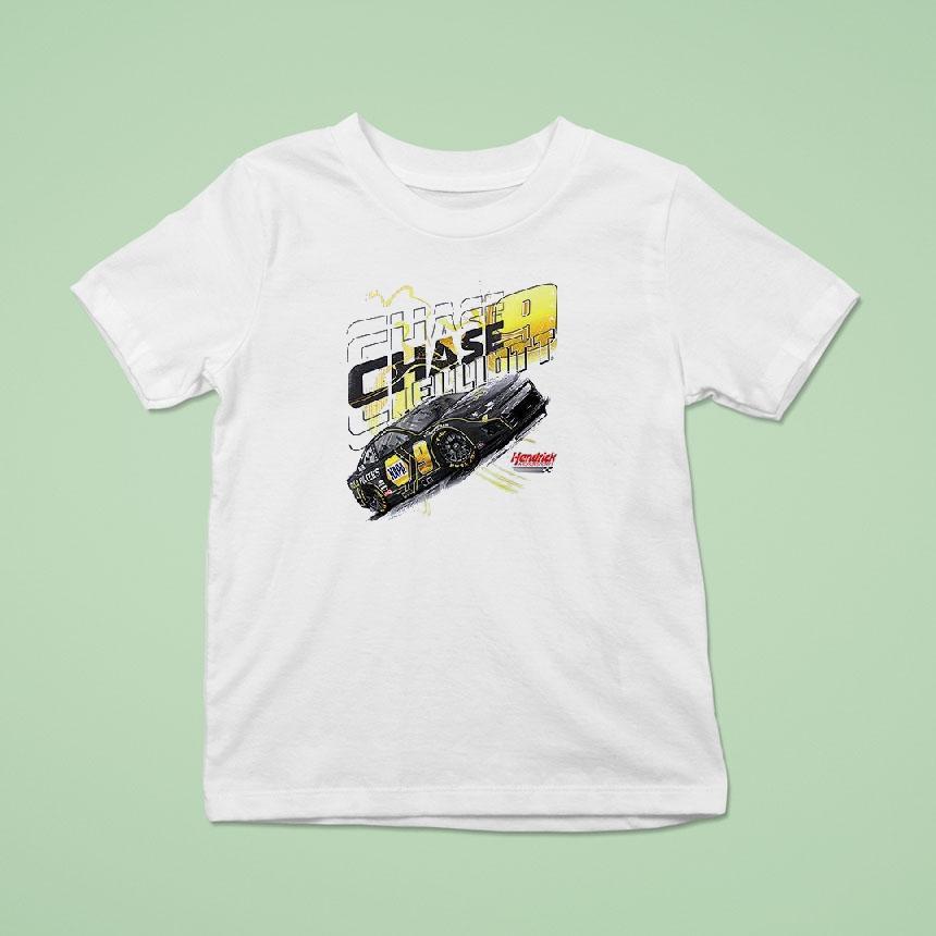 Chase Elliott Hendrick Motorsports Team Collection Napa Gold Signature Shirt