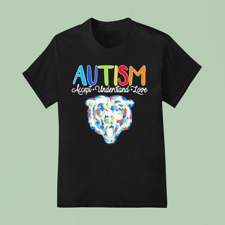 Chicago Bears Autism Accept Understand Love Shirt
