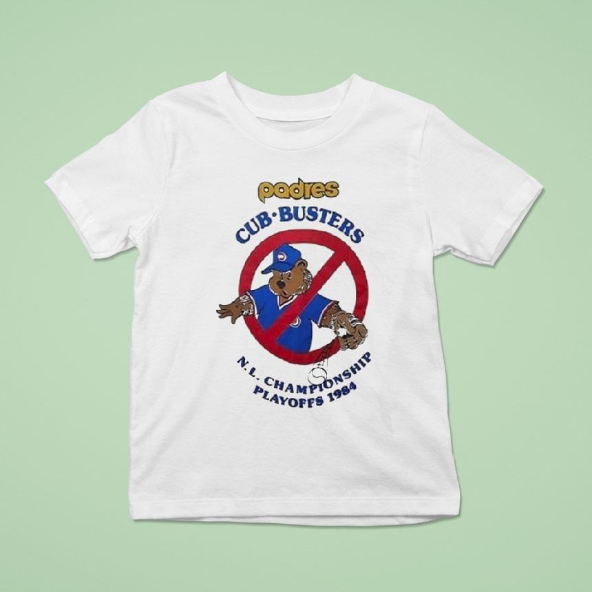 Chicago Cubs Padres Cub Busters Nl Championship Playoff 1984 Mascot Shirt