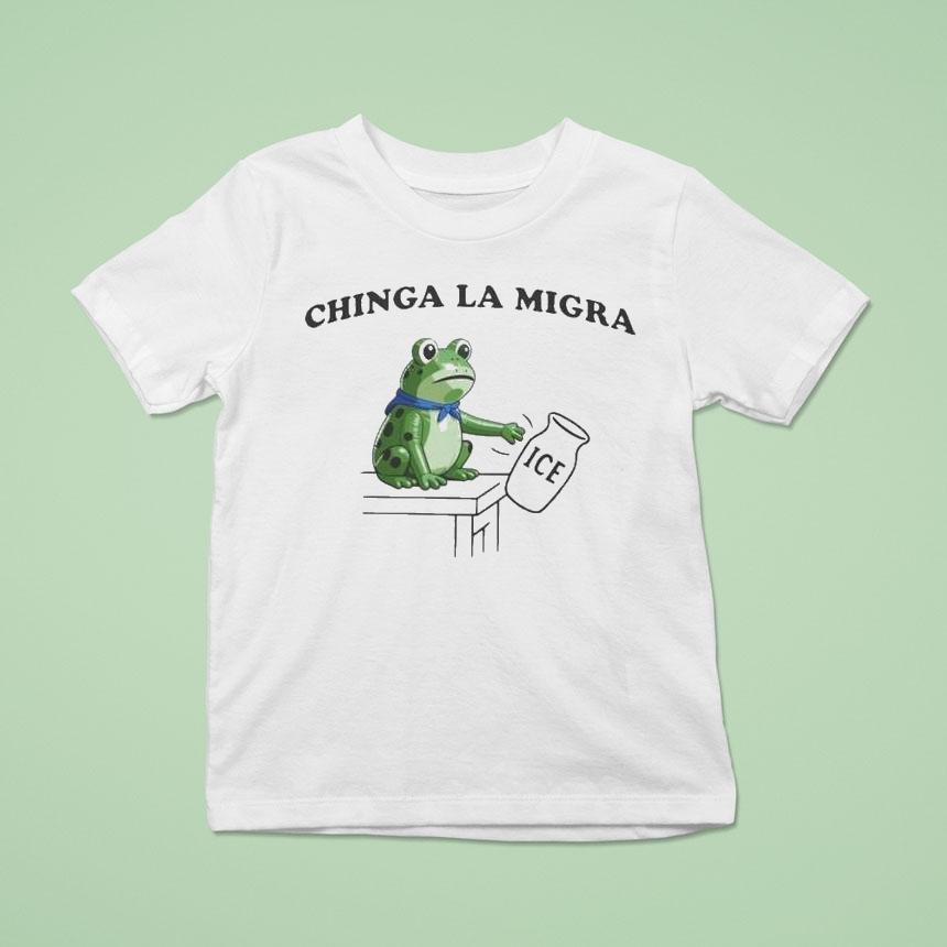 Chinga La Migra Portland Frog Abolish Ice Fascism Protest Shirt