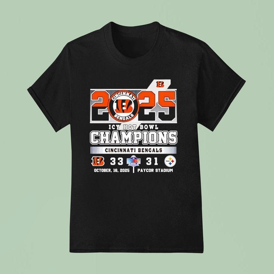 Cincinnati Bengals Vs Pittsburgh Slers Icy Hot Bowl Champions 2025 Shirt
