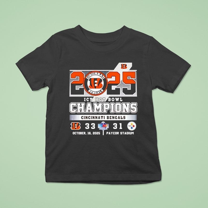 Cincinnati Bengals Vs Pittsburgh Slers Icy Hot Bowl Champions 2025 Shirt