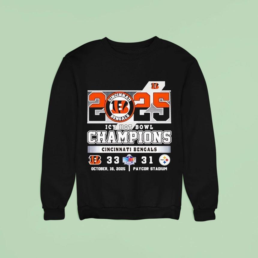 Cincinnati Bengals Vs Pittsburgh Slers Icy Hot Bowl Champions 2025 Shirt Cincinnati Bengals Vs Pittsburgh Slers Icy Hot Bowl Champions 2025 Shirt