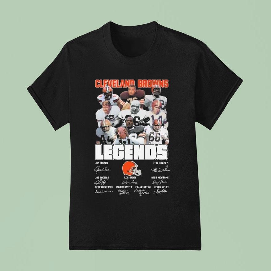 Cleveland Browns Legends Players Signatures 2025 Shirt