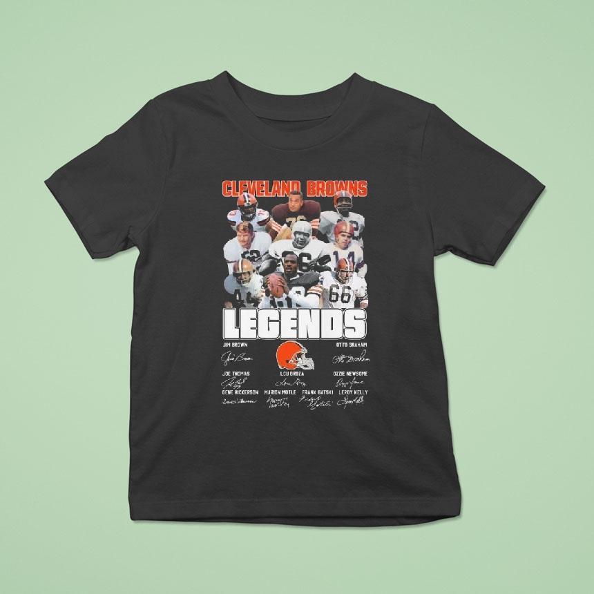Cleveland Browns Legends Players Signatures 2025 Shirt