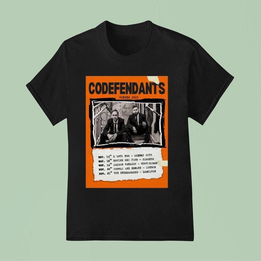 Codefendants Canada Tour 2025 Shirt