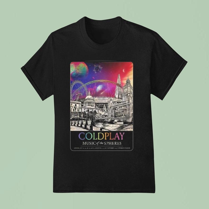 Coldplay London Uk Music Of The Spheres Tour At Wembley Stadium From 22 To 31 August And 3 4 7 And 8 September 2025 Shirt