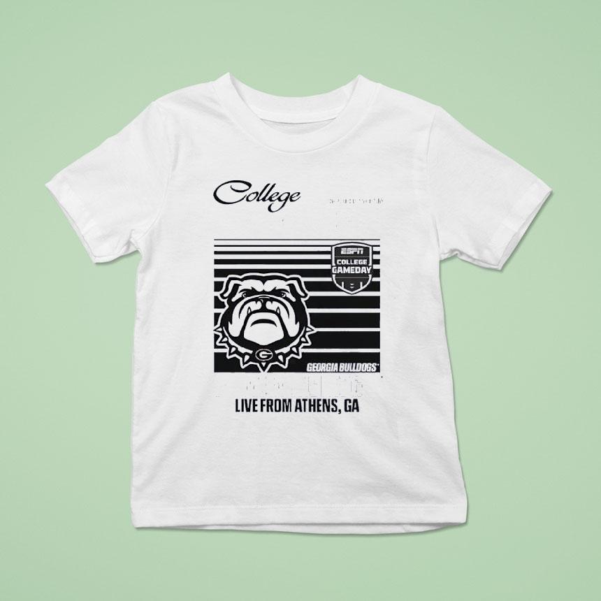 College Gameday Georgia Mascot University Live From Athens Ga Shirt