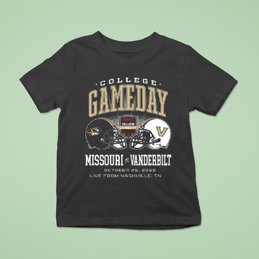 College Gameday Missouri Vs. Vanderbilt Oct 25 2025 Live From Nashville Tn Helmet Shirt