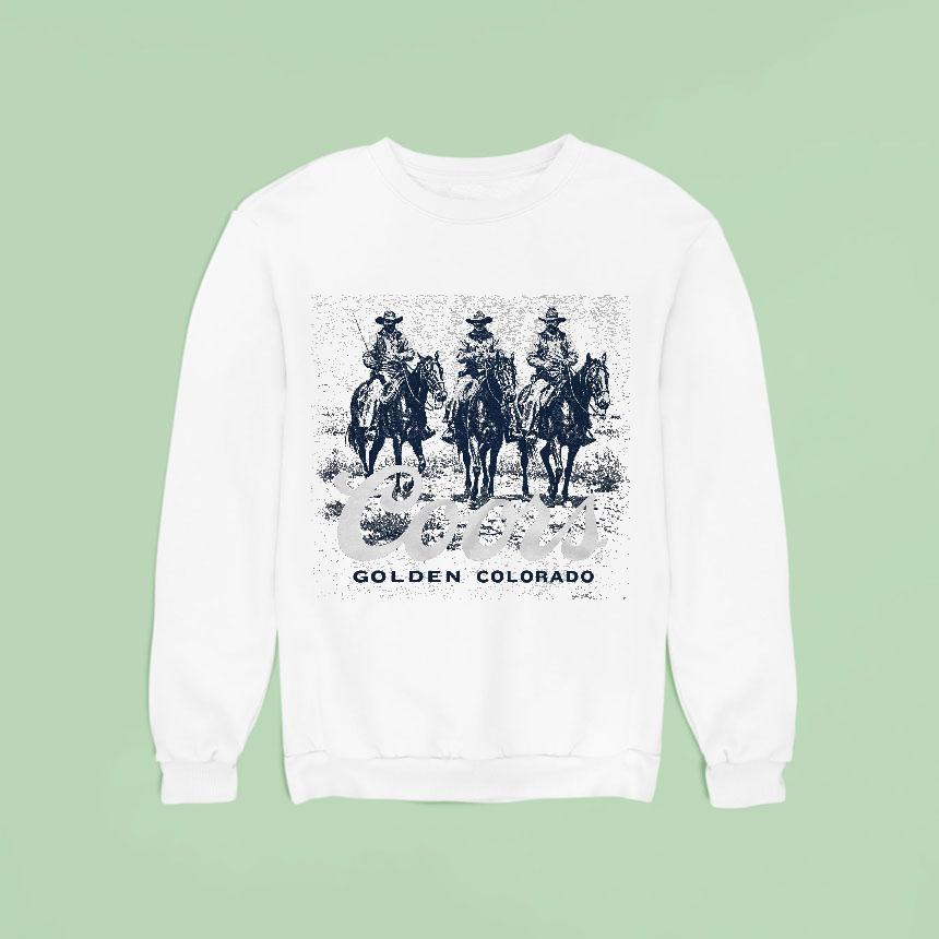 Coors Golden Colorado Ranch Cowboys Beer Shirt Coors Golden Colorado Ranch Cowboys Beer Shirt