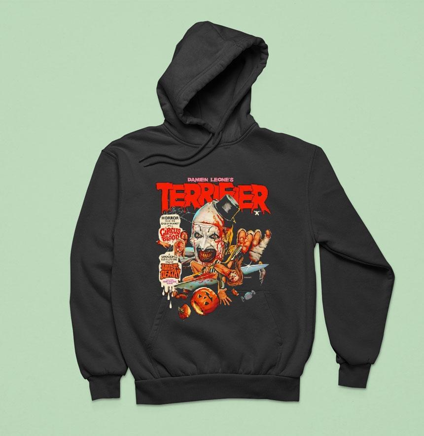 Damien Leone's Terrifier Trick Treat Death Shirt Damien Leone's Terrifier Trick Treat Death Shirt
