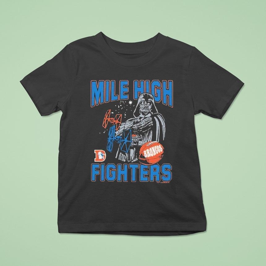 Darth Vader Denver Broncos Mile High Fighters Star Wars X Nfl Shirt