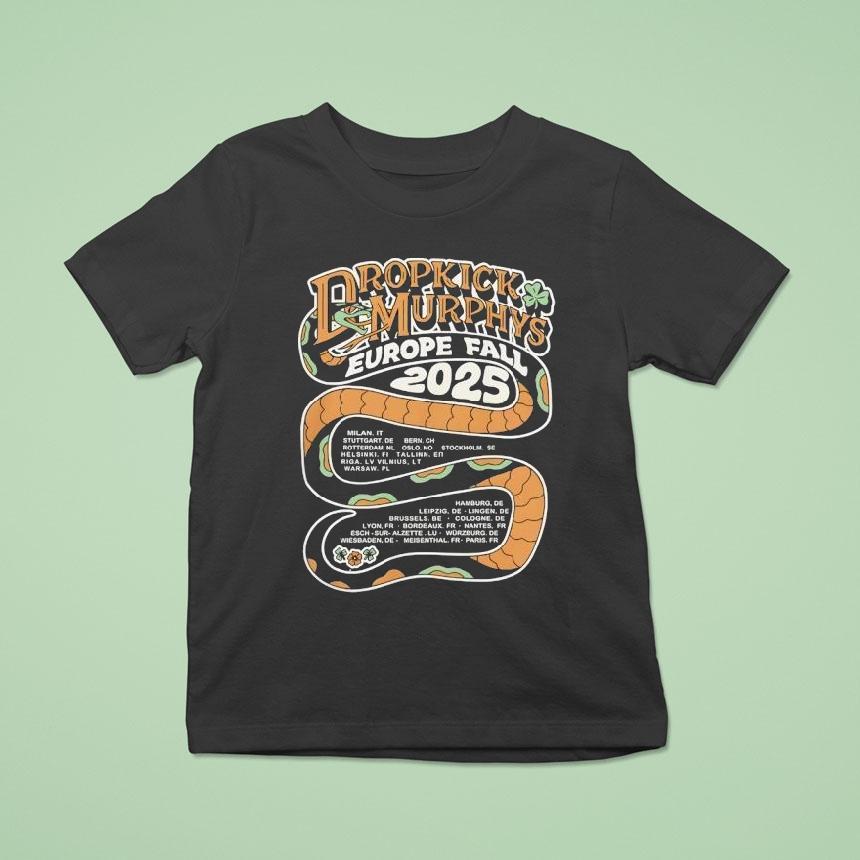 Dropkick Murphys Europe Fall Tour 2025 Shirt