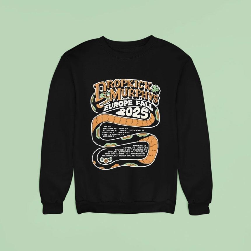 Dropkick Murphys Europe Fall Tour 2025 Shirt Dropkick Murphys Europe Fall Tour 2025 Shirt