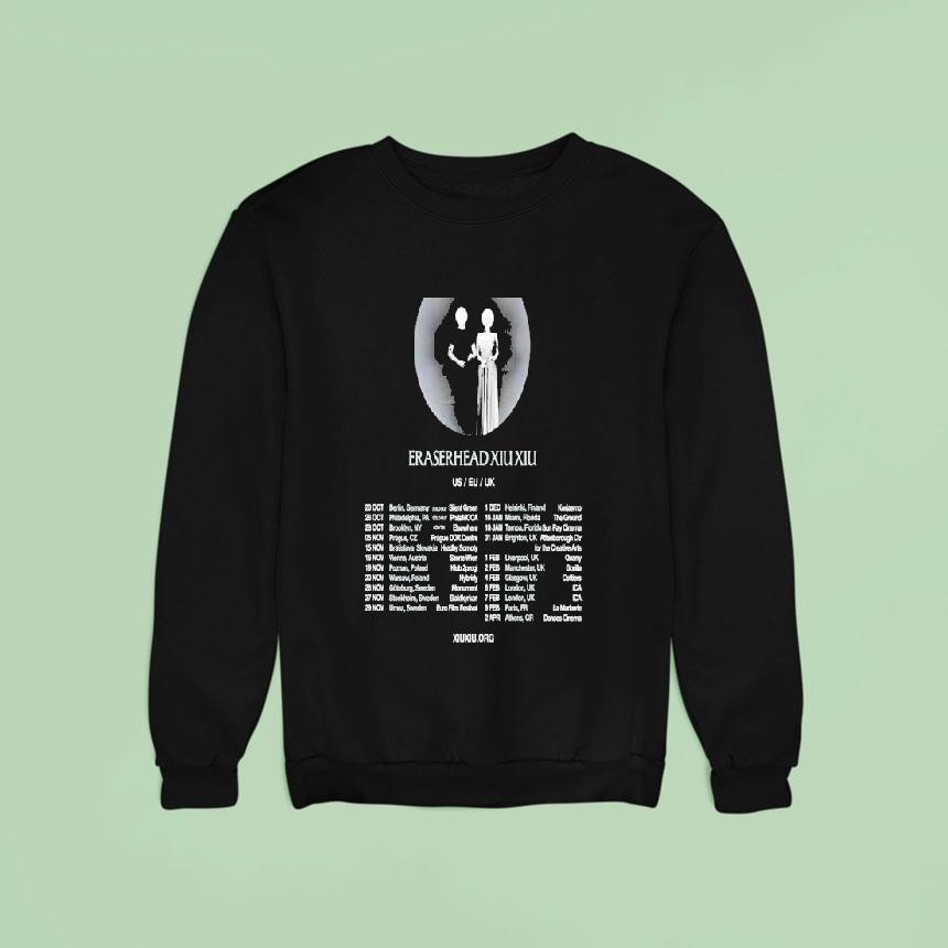 Eraserhead Xiu Xiu Us Eu Uk Tour 2025-2026 Dates Shirt Eraserhead Xiu Xiu Us Eu Uk Tour 2025-2026 Dates Shirt